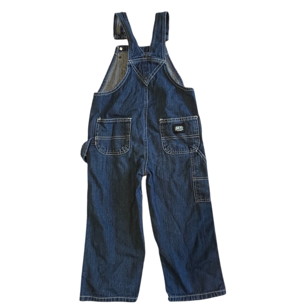 4T Key Blue Denim Bib Overalls - Picture 2 of 6